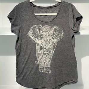 Lucky Brand Graphic Tee | Women's Size Medium | Dark Heather Grey
